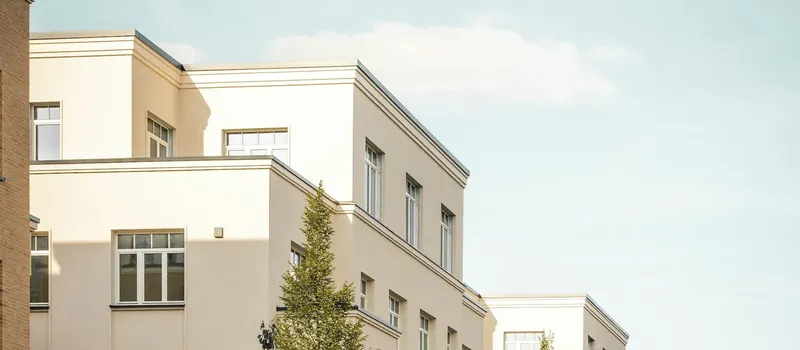 Sanierte Altbauten in einer sächsischen Kleinstadt