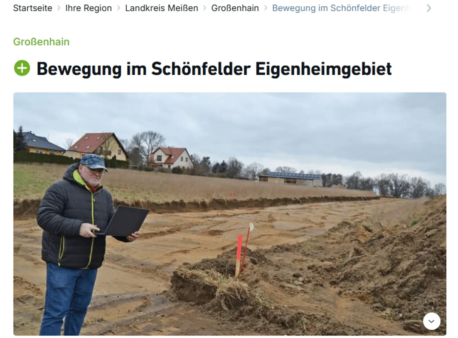 Beitrag der Sächsischen Zeitung: Bewegung im Schönfelder Eigenheimgebiet